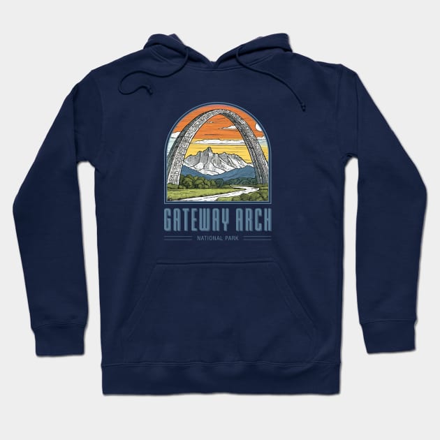 Gateway Arch National Park Hoodie by Curious World